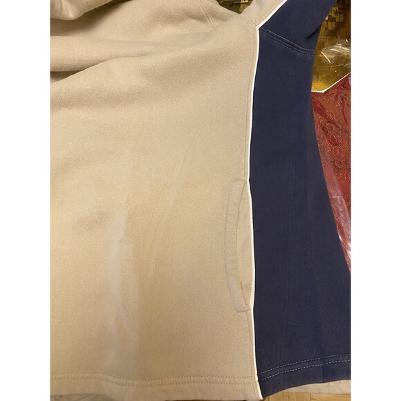 Old Navy Beige/Blue Casual Crewneck Pullover Hoodie Sweatshirt Mens Unisex XXL - Picture 12 of 14